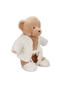 Resim Pijamalı Peluş Ayı 40 Cm Terlikli Uyku Ve Oyun Arkadaşı Sevimli Ayıcık Peluş Çok Renkli 