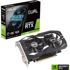 Resim Asus Dual GeForce RTX 3050 OC DUAL-RTX3050-O6G NVIDIA 6GB GDDR6 96Bit DX12 Gaming Ekran Kartı 