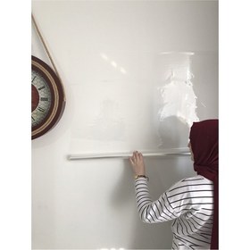Resim Tutunabilir Kağıt 2 Tane Şeffaf Akıllı Kağıt Tahta Yazı Tahtası 120 x 300 cm + Kalem Mıknatıs Özellikli 