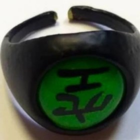 Resim Touz Moda Naruto Itachi Siyah Yeşil Anime Yüzük 