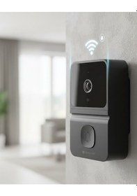 Resim Flzdgnkr Şarjlı Kameralı Kapı Zili Siyah 
