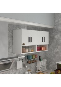 Resim Kenzlife Hazır Mutfak Vesper Byz 060 120 32 Mutfak Banyo Dolabı Kapaklı Raflı 