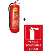 Resim Kkdavm 6 kg Tüpaş Yangın Tüpü ve Yangın Tüpü Levhası 2'li Set 