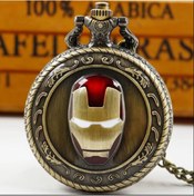 Resim hediyeconcepti Marvel İron Man Quartz Steampunk Vintage Köstekli Saat 