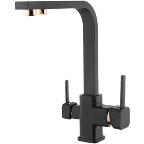 Resim Yediyapı Kare Arıtmalı Mutfak Bataryası Siyah - Altın Siyah 