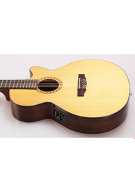 Resim Cort Cec7 Elektro Klasik Gitar Naturel Doğal Parlaklıkta İnce Kesik Gövdeli İspanyol 