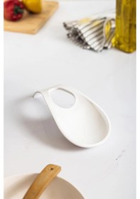 Resim Akrilik Beyaz Tezgah Üstü Kirli Kaşıklık & Kepçe Altlığı Çok Renkli 