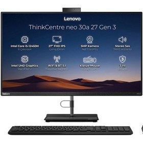 Resim Lenovo ThinkCentre Neo 30A G3 12CBA00RTR-12 i5-12450H 40 GB 512 GB SSD 27" W11P AIO Masaüstü Bilgisayar 