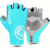 Resim Turcoshop11 İlkbahar, Yaz, Sonbahar Yüksek Esneklikli Nefes Açık Açık Outdoor Spor Bisiklet Half-par Eldiven Light Blue M 