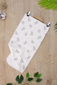 Resim sitilin Kız Erkek Bebek Çift Katlı Natural Penye Battaniye STL6905 