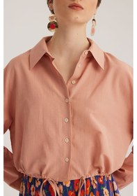 Resim Stella Pulvis Pembe Bağlama Detaylı Crop Gömlek Pembe 