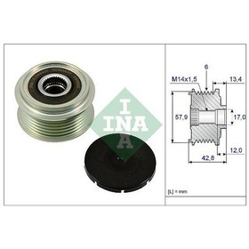 Resim Alternatör Kasnağı 535024010 Corolla Uyumlu Aurıs Yarıs 1.4 Dizel 