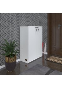 Resim Kenzlife Ayakkabılık Ayakkabı Dolabı Kilitli Be Real Byz 100 70 32 Kapaklı Arkalıklı Ofis Dolabı 