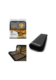 Resim Rich 120 Cc 10'lu Akrilik Boya Gold Taklon 10'Lu Çantalı Fırça Profesyonel Masa Üstü Şövale Seti 