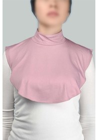Resim Altobeh Düz Balıkçı Yaka Boğazlı Penye Tesettür Kadın Yakalık Boyunluk - Koyu Pembe 