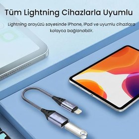 Resim VegGieg Lightning to USB 2.0 OTG Çevirici Dönüştürücü Adaptör 