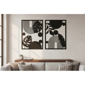 Resim Çiçek Ve Yapraklar Metal Duvar Tablosu 