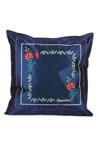 Resim Nakışlı Renkli Dekoratif Yastık Kılıfı 1 Çift Koyu Mavi 