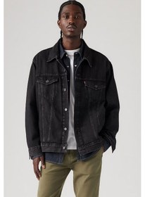 Resim Levi's Pamuklu Relaxed Fit Kot Ceket Erkek Kot Ceket A5782-5095 Siyah 