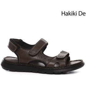 Resim Gönderi(R) Gönderi R Kahverengi Ayarlanabilir Cırt Bantlı Hakiki Deri Sandalet Kahverengi 
