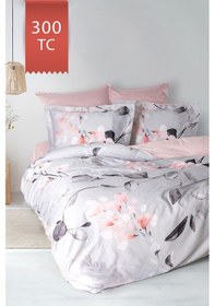 Resim Varol Royal Saten 300tc Nevresim Takımı Çift Nevresimli Family Size - Maria Çok Renkli 