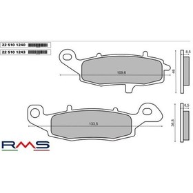 Resim Suzukı Gsf 600 Bandıt S 2000 Ve Sonrası Ön Sol Fen Balata Rms 