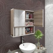 Resim Kenz Life Banyo Ecza Dolabı Aynalı Çehov Crd 060*060*17 Çamaşır Mutfak Ofis Kitaplık 