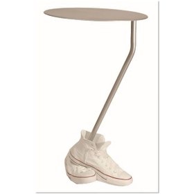 Resim Antartidee Yuvarlak Tablalı Ayakkabı Tasarımlı Yan Sehpa 