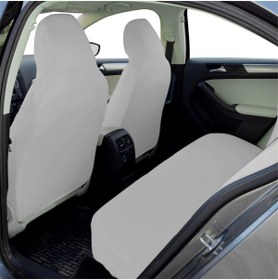 Resim carlone Gri Servis Kılıfı Düz Renk Fit Kesim Likralı Ürün Terletmez Kumaş 