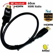 Resim Next 60cm HDMI Kablo Hareketli HDMI Fişli 