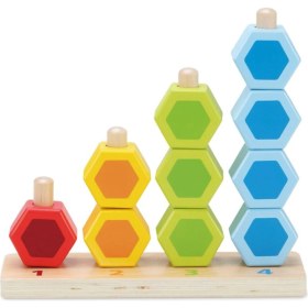 Resim Calimera Toys Ahşap Sıralama Petekler Sayı Sayma 