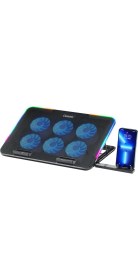 Resim Classone M60 Laptop Soğutucu, Notebook Stand,10 Rgb Işık Kontrolü, 15.6-17 Inch, Hız Kontrolü, 6 Büy 