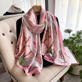 Resim 1 adet 180x85cm Bohemian Yağlıboya Tarzı Pembe Ayçiçeği Baskılı Eşarp - Yumuşak Hafif Kumaş, Esneksiz Dayanıklı Kadın Moda Aksesuarı Akşam Çıkışları & Özel Günler İçin, Şık Bohemian, Pürüzsüz İpek Dokusu, Zarif İşçilik 