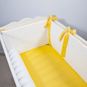 Resim Ekru - Sarı Bumper | Beşik Yan Koruma - Sosis Bumper / 75x115 