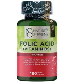 Resim Natures Supreme Folic Acid 400 Mcg 180 Kapsül Aromasiz 