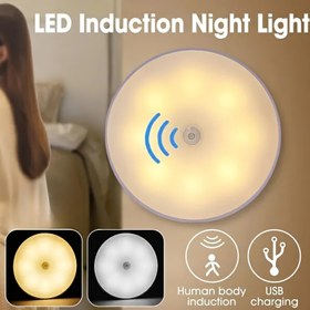 Resim 1 adet, 8 LED USB Şarj Edilebilir Algılama Okuma Işığı, İç Mekan Sensörlü Gece Lambası, Kablosuz Dolap Işığı LED Lamba, Merdiven Gardırop Tuvalet Mutfak Koridoru için, Her Yere Yapıştırılabilir 
