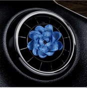 Resim Userfriendly11 Mavi Çiçekli Araba Hava Kanalı Klipsi - Kokusuz Dekoratif Süs 