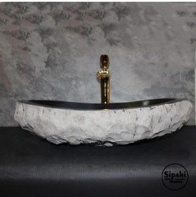 Resim SİPAHİMARBLE Bazalt Dışı Özel Tasarım Patlatma Lavabo 