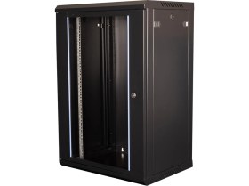 Resim LANDE - 18U 19" Duvar Tipi Rack Kabinet - Genişlik: 600 mm | Derinlik: 450 mm - Siyah 