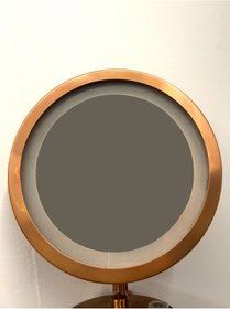 Resim Led Makyaj Aynası 3x Büyüteçli Pvd Kaplama Rose Gold Ayna 