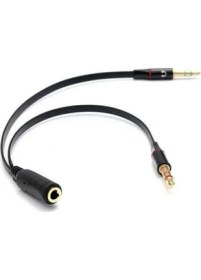 Resim Boblov Kulaklık Mikrofon Ayırıcı Kablo Y Splitter Kablo 2 x 3.5 mm 