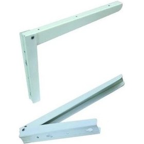 Resim Adilon.Ist Katlanır L Masa Konsolu Beyaz 2 Adet ( 1 Takım ) 40 Cm Raf Demir 