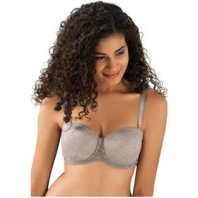 Resim Lejardin Kadın Toparlayıcı Sütyen Dantel Kaplı Puff Cup Selena Vizon-gri 