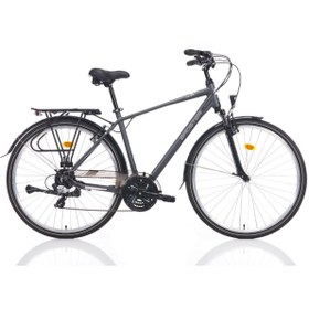Resim BROSTER Mavine M 28'' Jant Şehir Bisikleti - Grey Glossy, 24 Vites, Alüminyum Kadro 