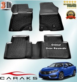 Resim Civic 3D Paspas Havuzlu Sedan 2016 - 2020 Arası Siyah N11.19367 