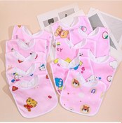 Resim Rastgele 5/8/10 Adet Pamuk Babadores Geğirme Tükürük Havlusu Karikatür Önlükler Pink Random 10pcs Pink Çok Renkli 