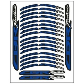 Resim Mavi Baskı Honda Cbr Uyumlu 1 Set Jant Şeridi 