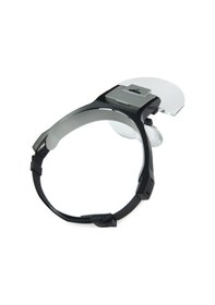 Resim Büro Ev Ofis İçin 5lens Takmalı Led Işıklı Büyüteç Şapka Tip Eller Serbest Çalışma Büyüteci 