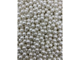 Resim Hedef Bijuteri Deliksiz Inci Boncuk, Deliksiz 8mm Krem Plastik Çakma Incisi (50GR,~170 Adet) 