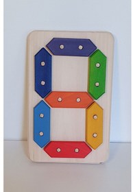 Resim Waldorf Renkli Sayı Tablosu Kırtkırt Ahşap 